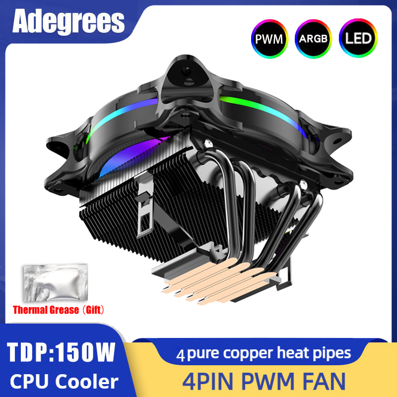 Air Cooler Cpu - 4 Heatpipes CPU Cooler 120MM PWM