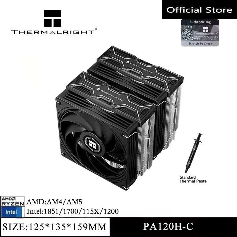 Air Cooler Cpu - Thermalright PA120H‑C BLACK Dual‑Tower CPU Cooler