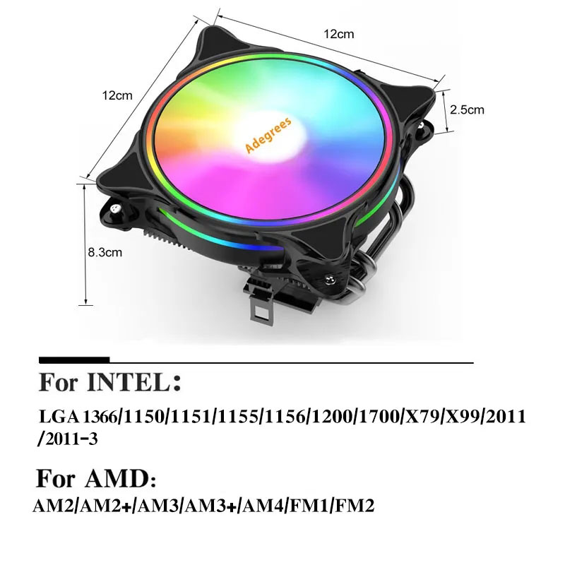 4 Heatpipes CPU Cooler 120MM P - Air Cooler Cpu 评论和价格