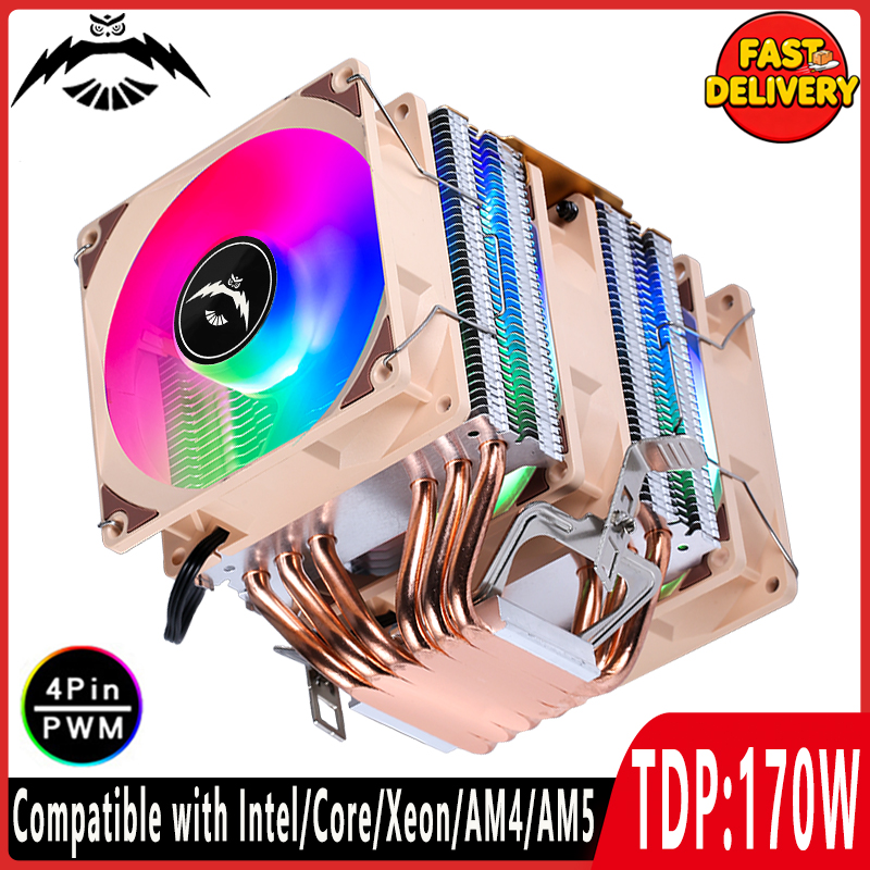 4/6 Heat Pipe CPU Cooler Dual  - Air Cooler Cpu 评论和价格