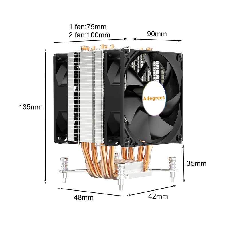 CPU Air Cooler 6HeatPipes 4PIN - Air Cooler Cpu 评论和价格