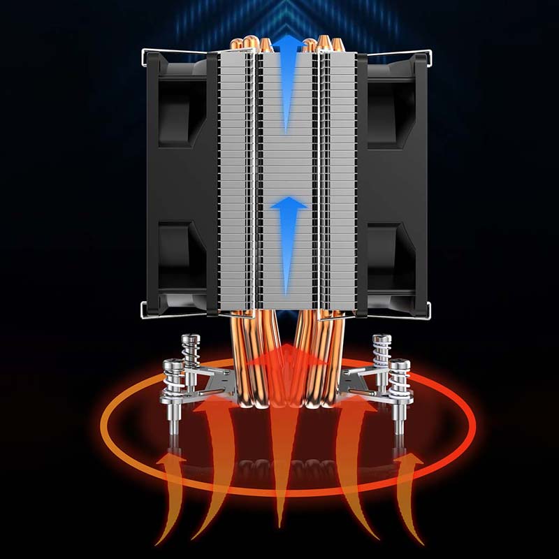 CPU Air Cooler 6HeatPipes 4PIN - Air Cooler Cpu 评论和价格