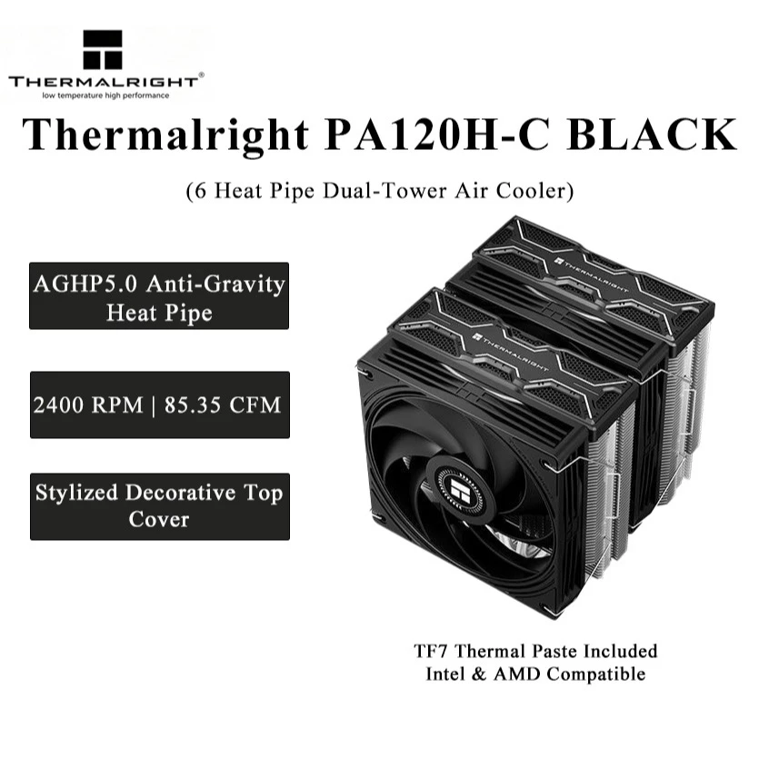 Thermalright PA120H‑C BLACK Du - Air Cooler Cpu 评论和价格
