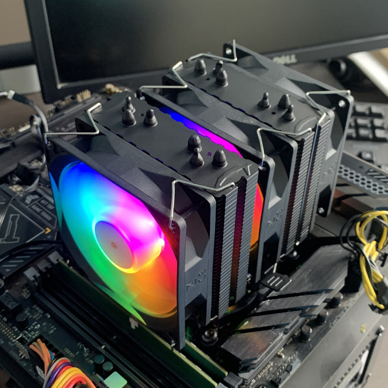 RGB CPU Cooler AM4 6 Heat Pipe - Air Cooler Cpu 评论和价格