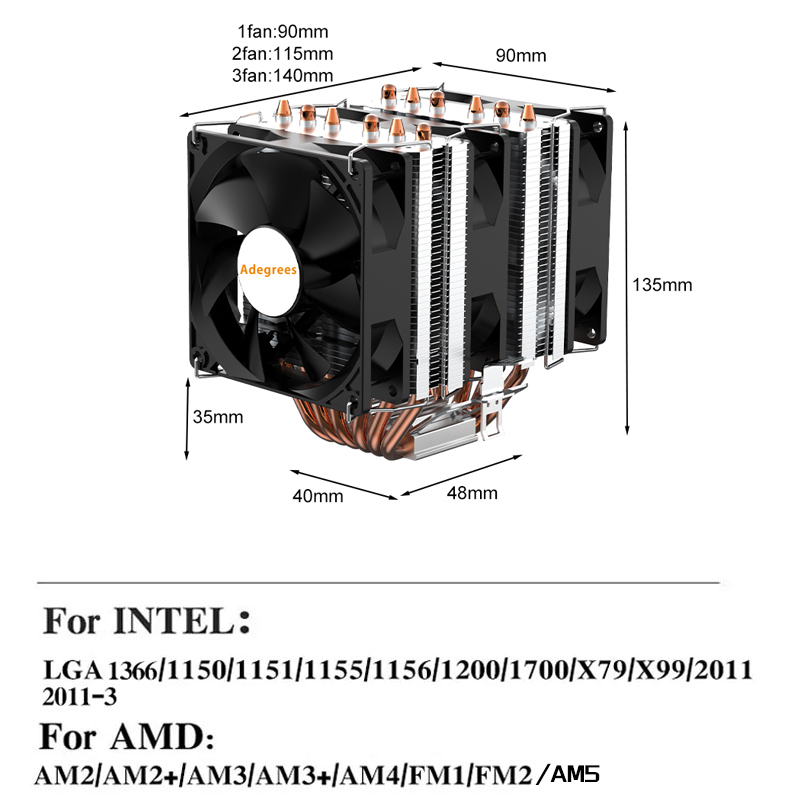 6 Heat Pipe CPU Air Cooler 4Pi - Cpu Cooler 评论和价格
